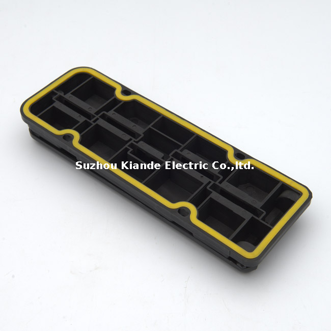 Conector de nailon para barra colectora, tapa y ranuras para barra colectora compacta 