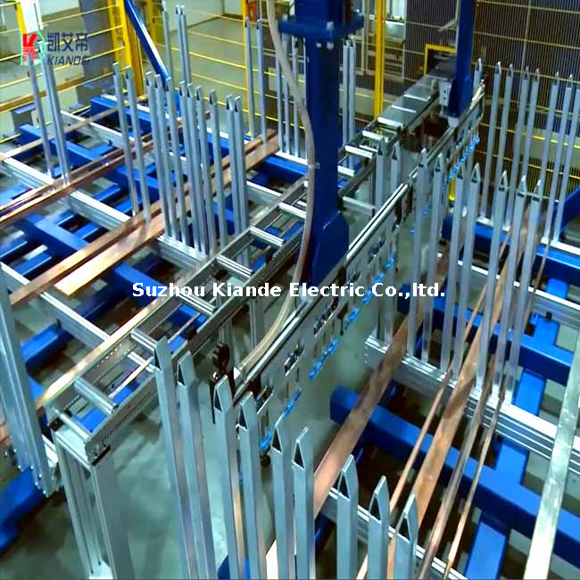 Sistema de almacenamiento automático de materia prima de barra colectora para fábrica